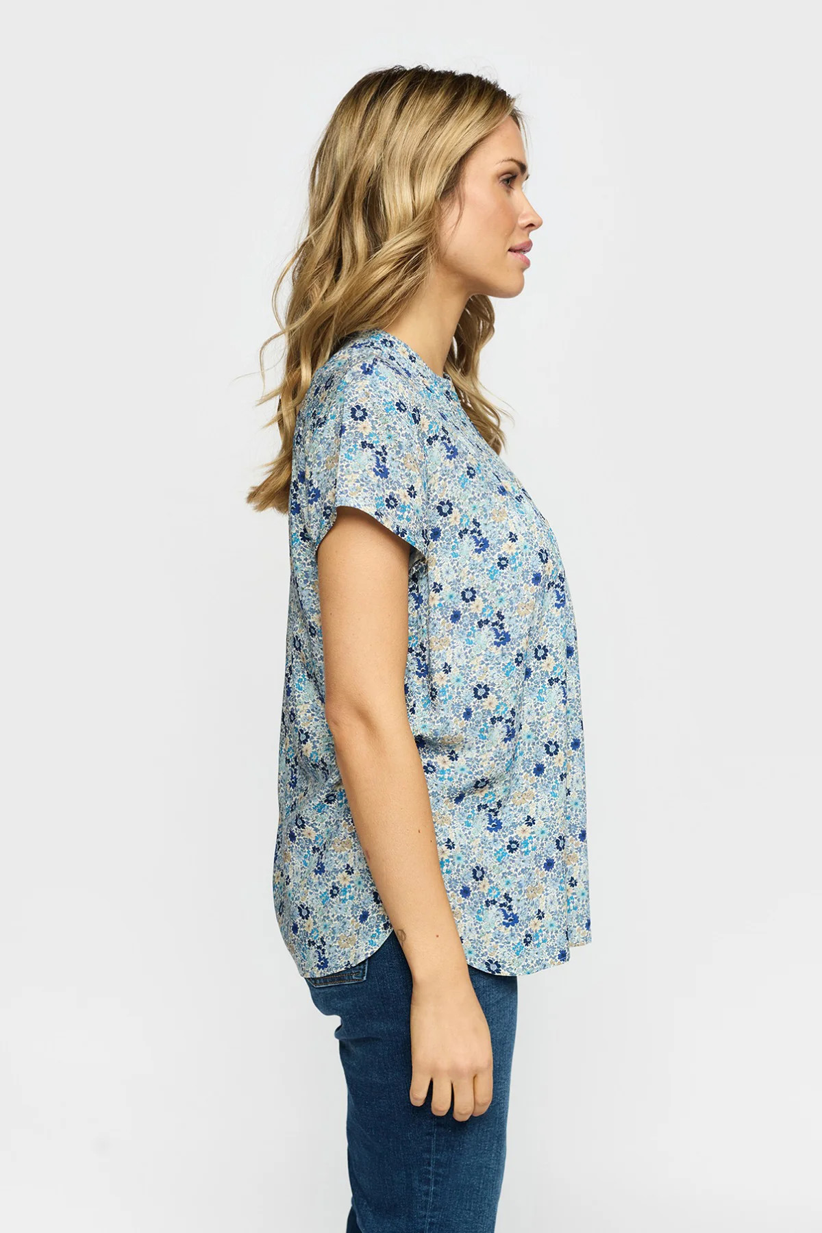 BLOOME - Kortærmet bluse med knapper - Image 3