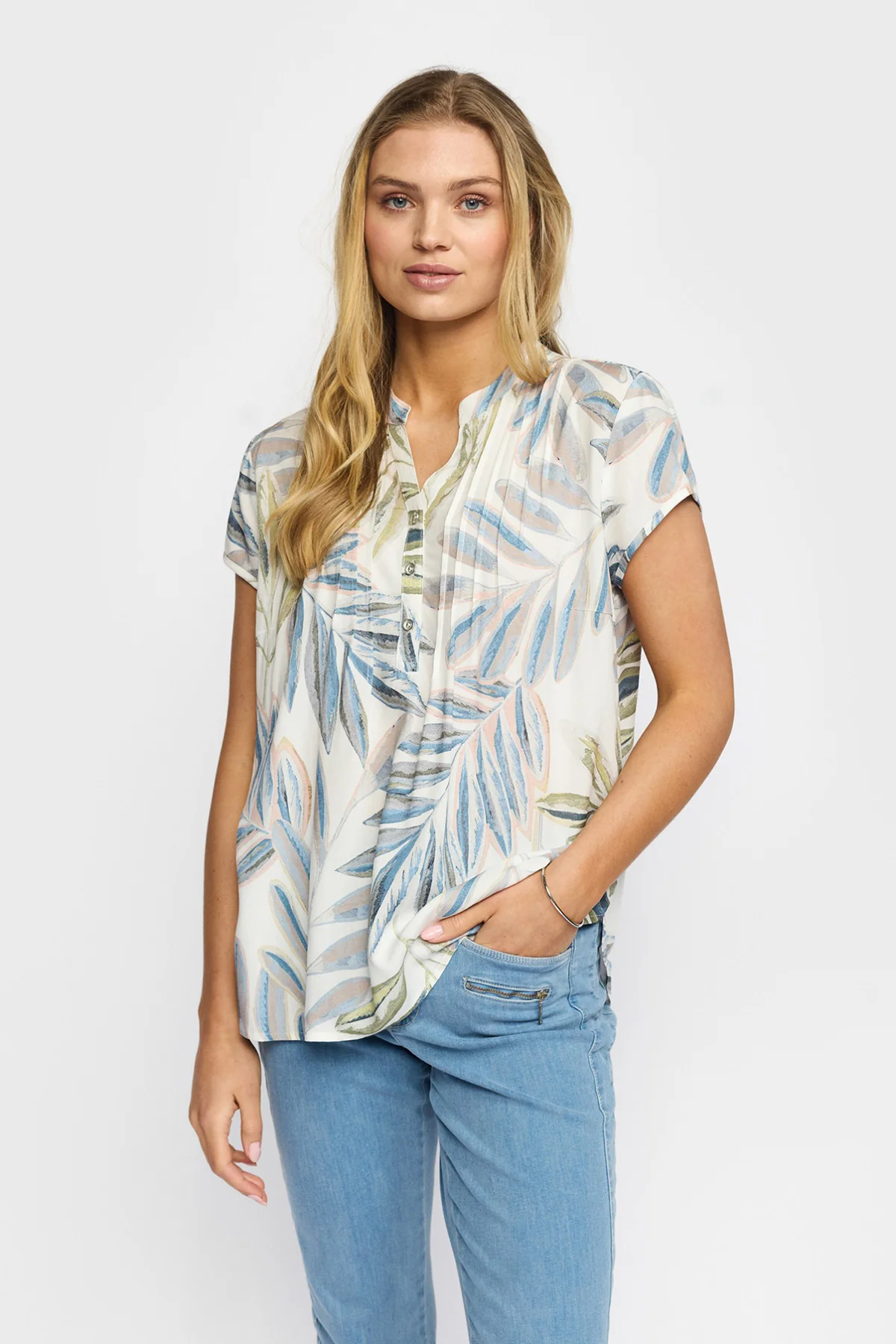 BLOOME - Kortærmet bluse med knapper - Image 6