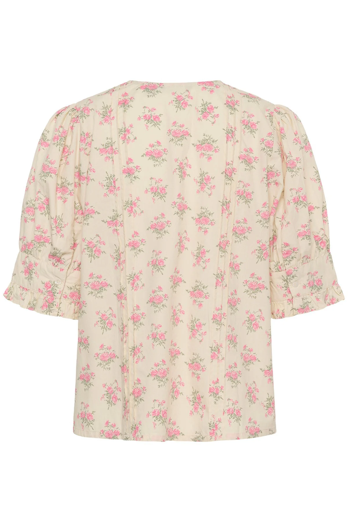 CUpeonie Olena - Kortærmet skjortebluse med blomster - Image 3