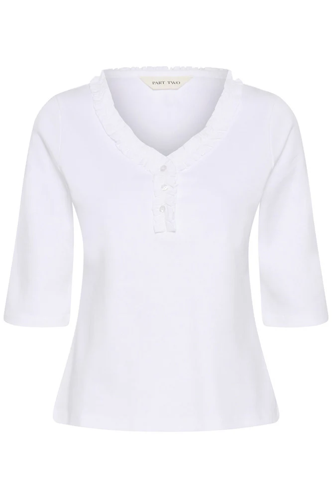 DalillaPW TS - Bluse med trekvartærmer og flæsedetaljer - Image 6