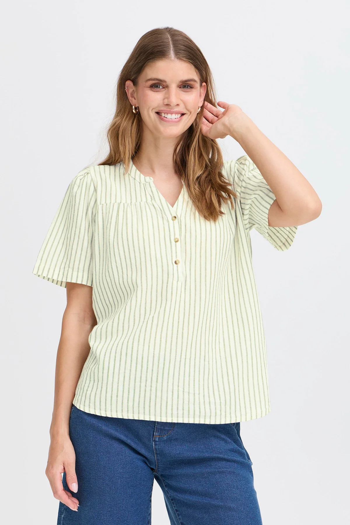 FRBONNIE BL 3 - Kortærmet bluse med v-udskæring - Image 7