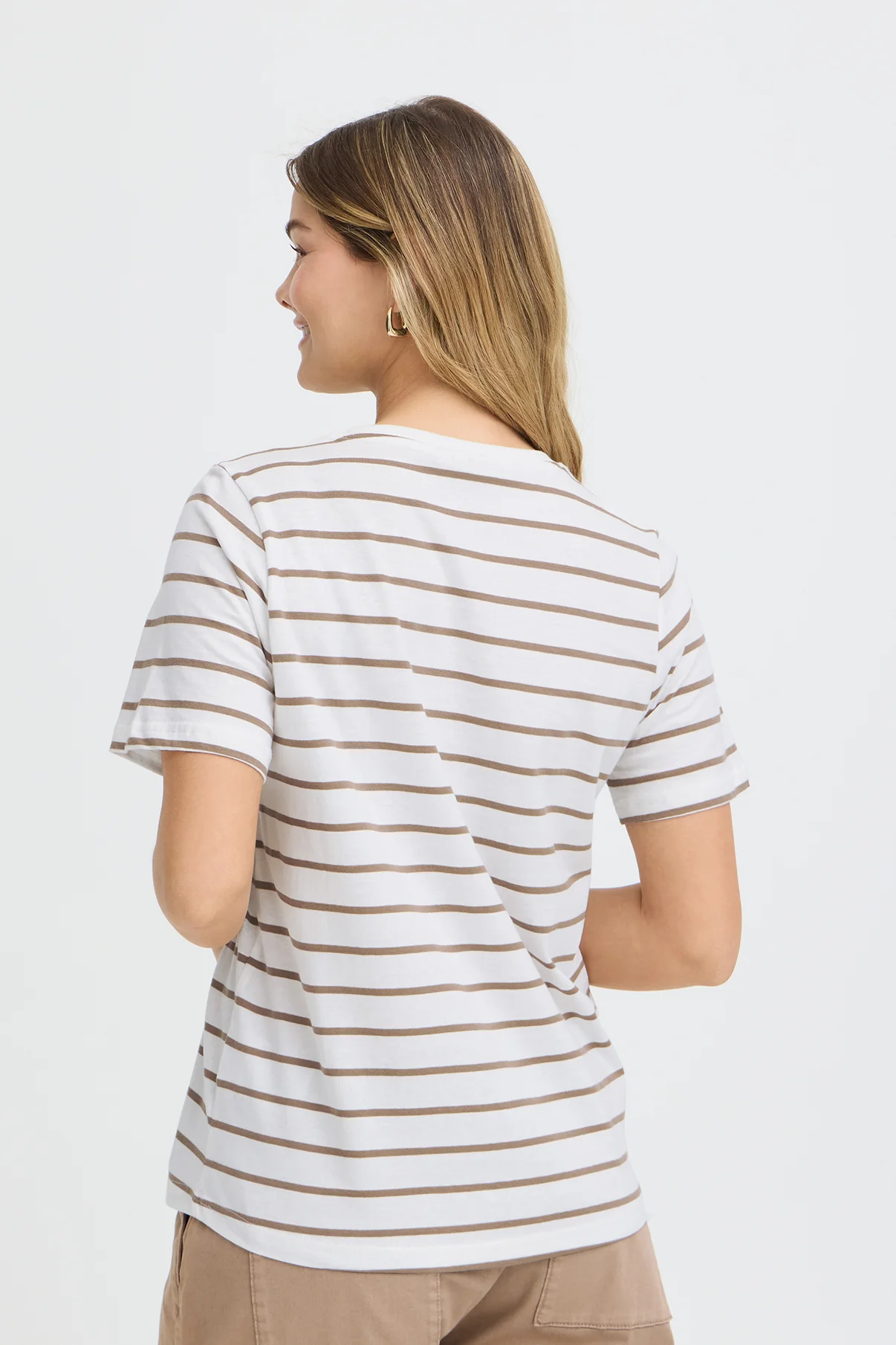 FRTIANA - Stribet t-shirt med broderet detalje - Image 6