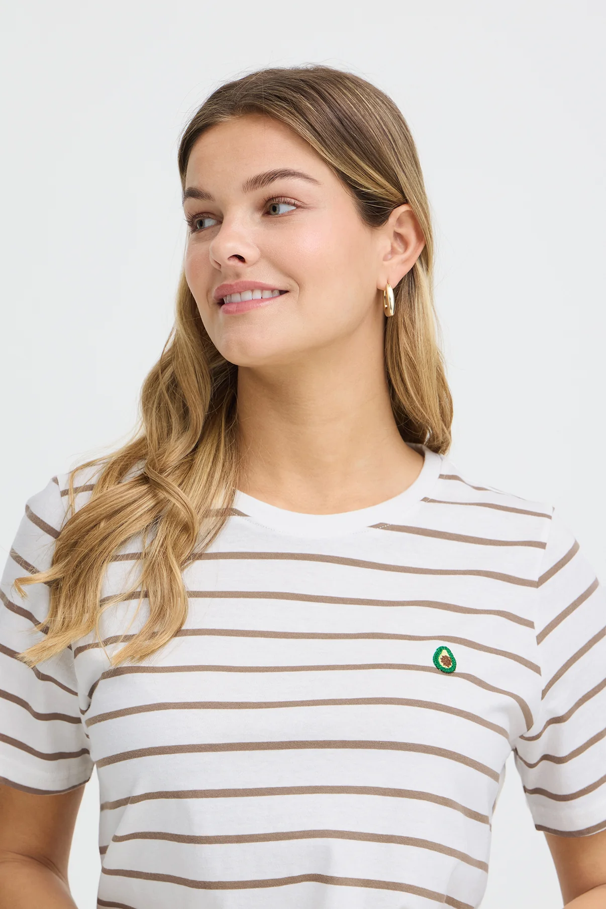 FRTIANA - Stribet t-shirt med broderet detalje - Image 7