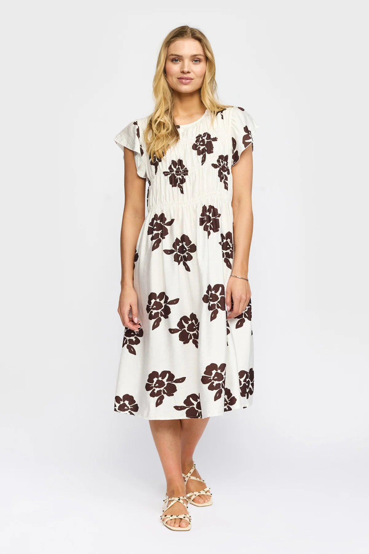 GILDA - Kortærmet kjole med blomsterprint