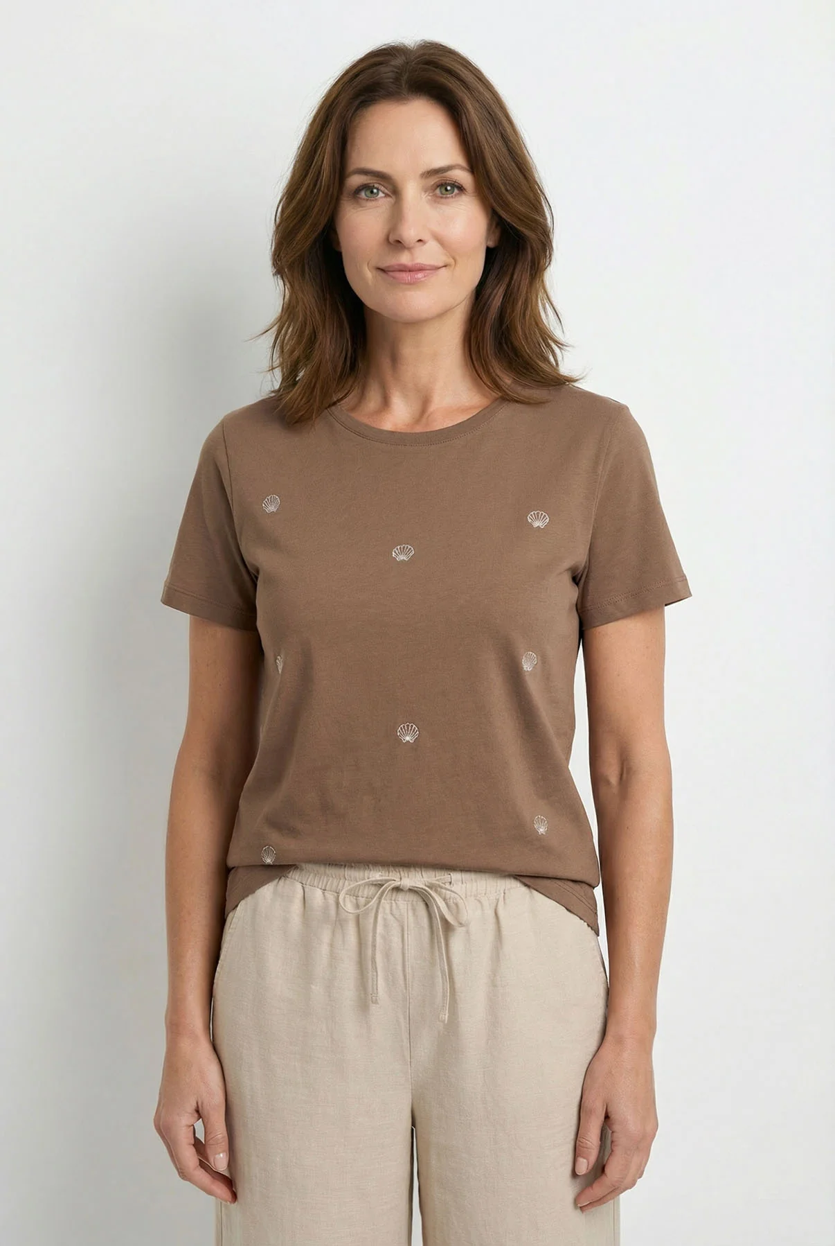 Iris - Bomulds t-shirt med dekorative detaljer - Image 13