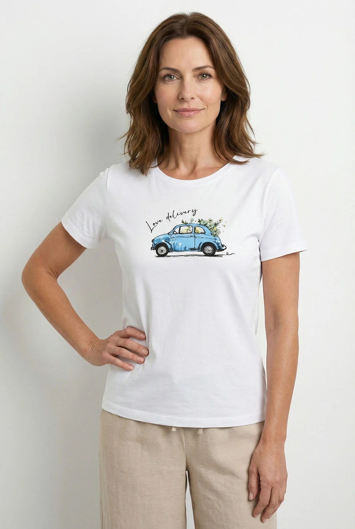 Iris - Bomulds t-shirt med dekorative detaljer - Image 5