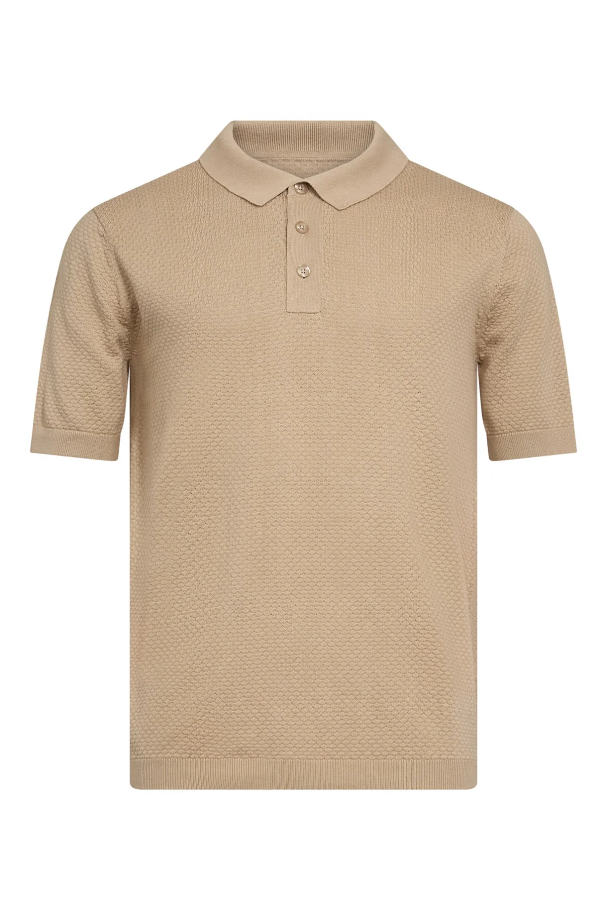 Jens SS - Kortærmet strik polo med struktur - Image 3