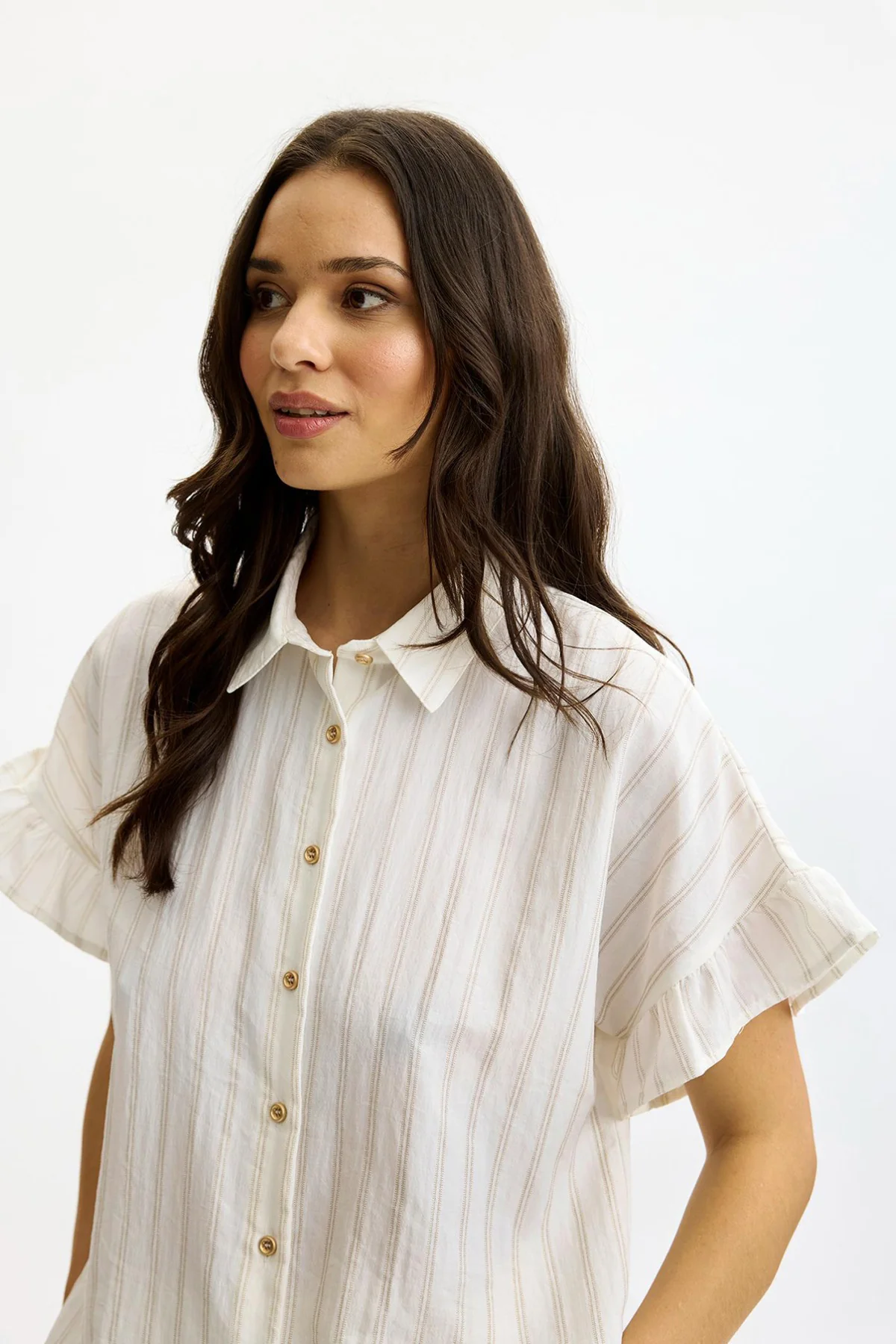 Kit - Skjortebluse med flæseærmer - Image 3