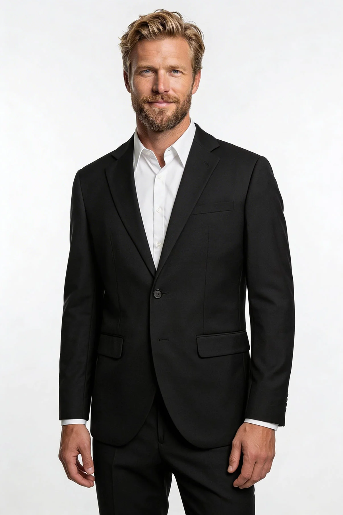 Marco jakkesæt - Klassisk blazer og bukser - Jet black - Image 2