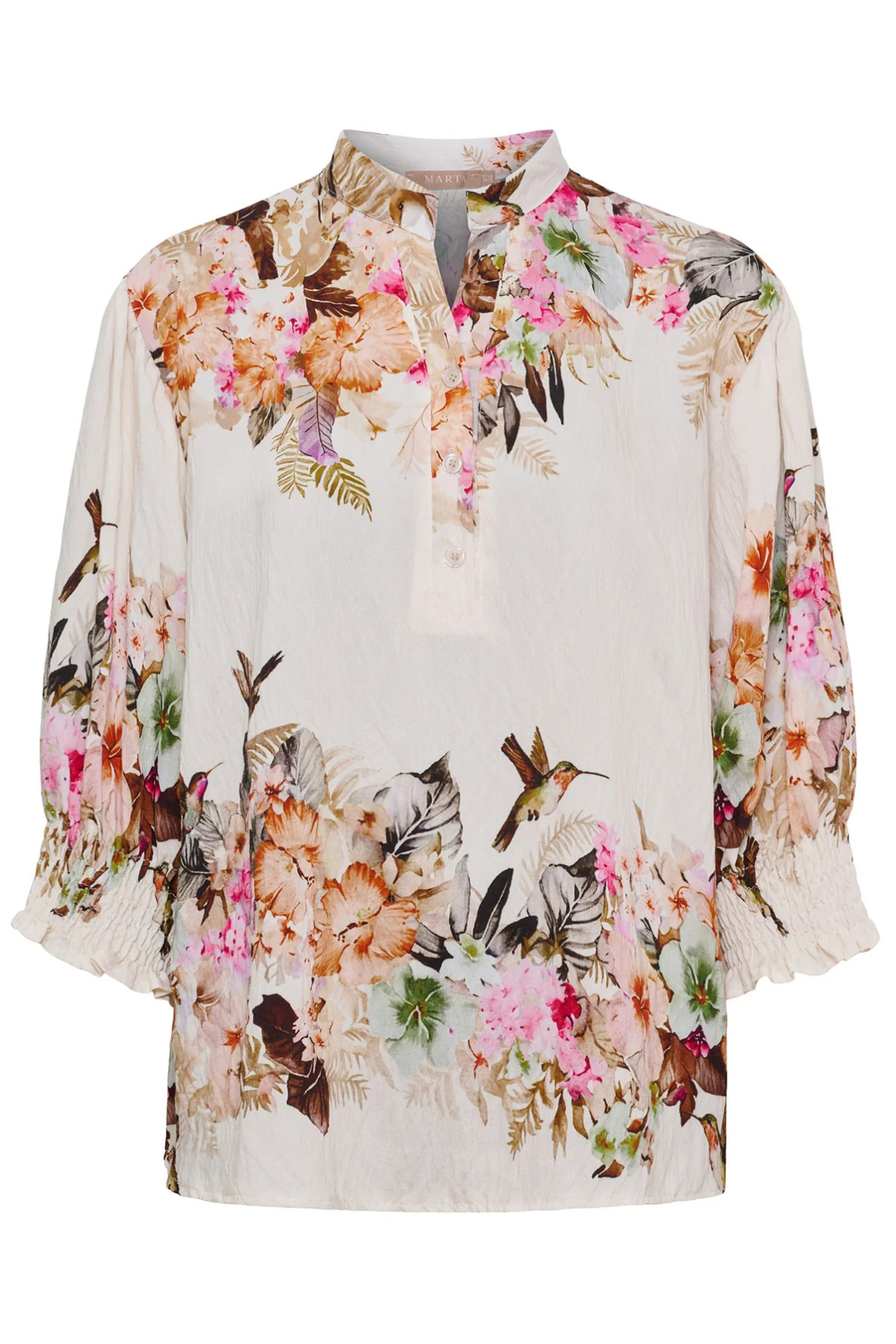 MdcMelisande - Bluse med smock ved ærmet