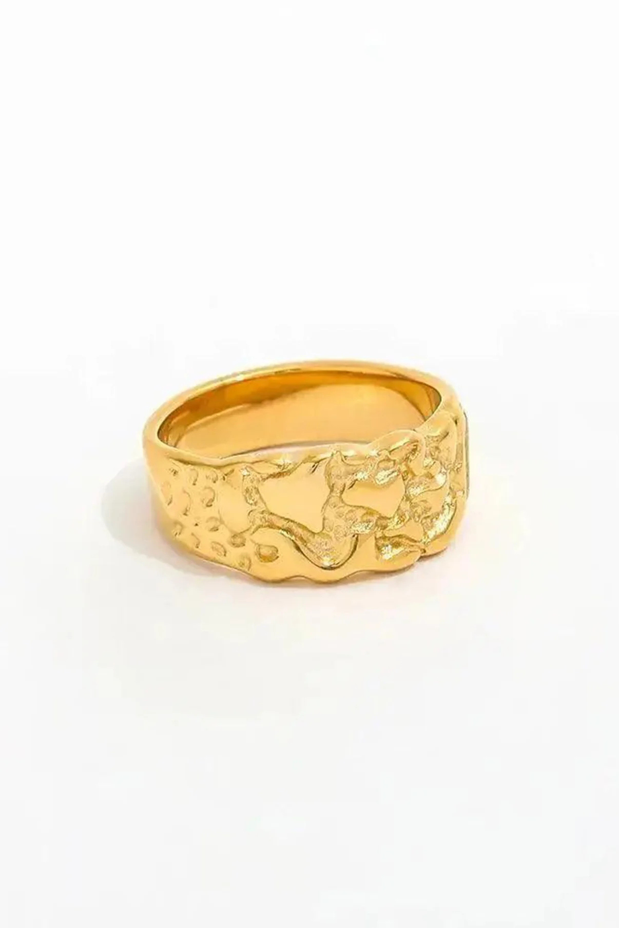 muun studios Fia Textured Ring - 18K Gold Plated