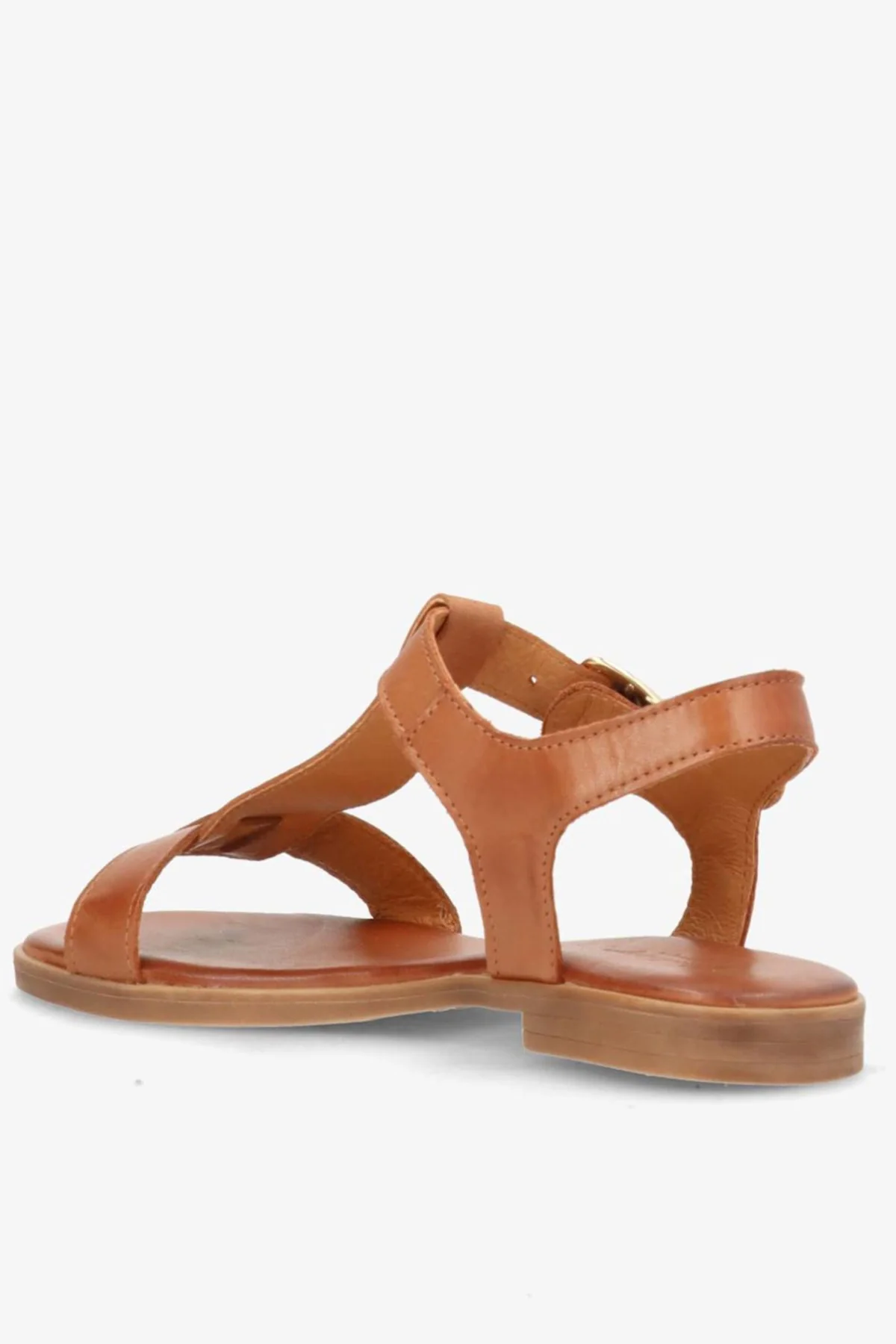 NORA - Flad lædersandal med rem - Image 3