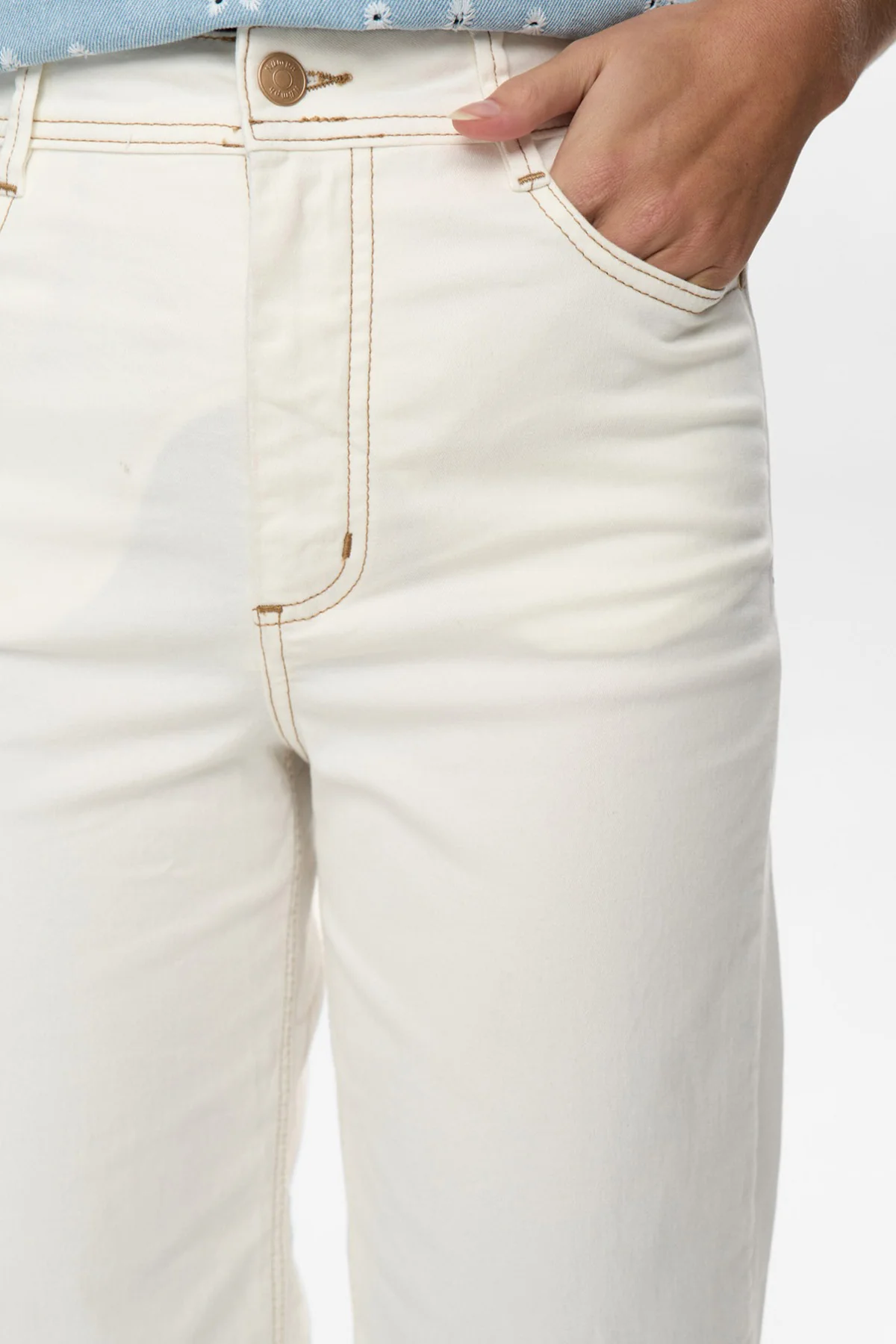 NÜMPH NUPARISAN CROPPED TWILL PANTS - Image 3