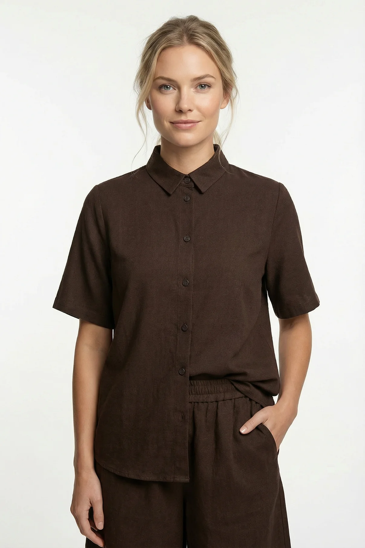 Paige - Shorts i hørblanding - Image 10