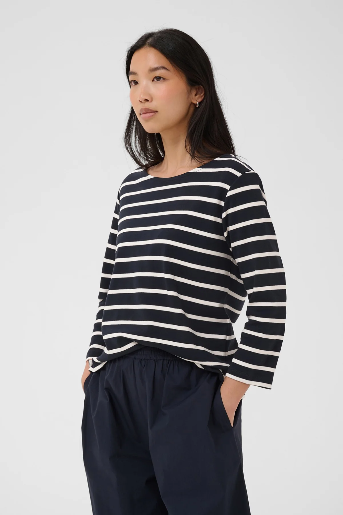 NelaPW TS - Stribet t-shirt med trekvartærmer - Image 14
