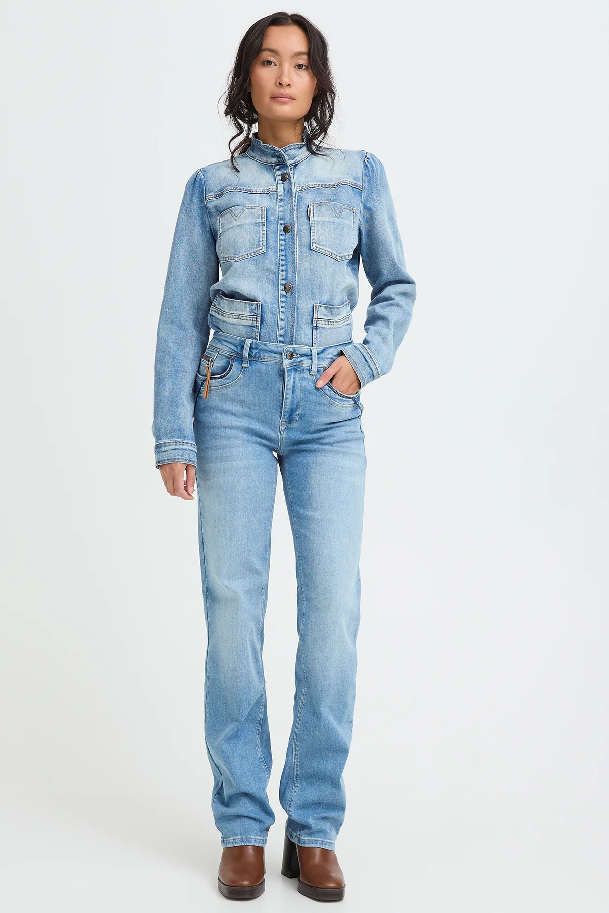 PZKAROLINA - Højtaljede jeans med stræk og lige ben - Image 8