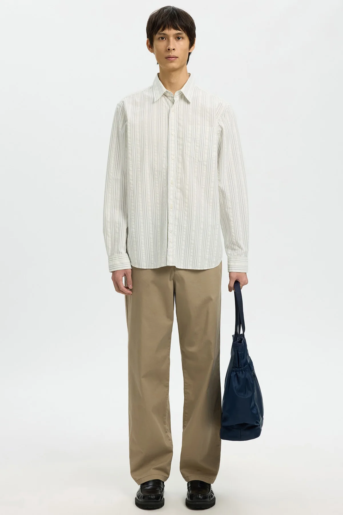 SELECTED HOMME SLHREGFREDDIE MIX SEERSUCKER LS SHIRT - Image 7