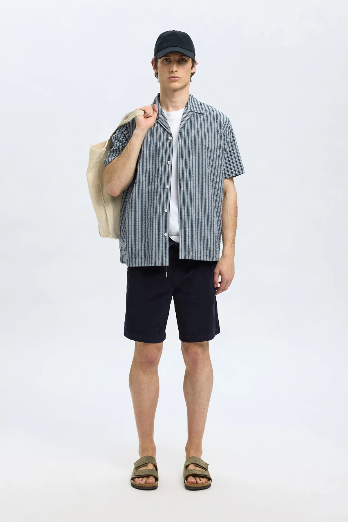 SLHREGULAR-JACE - Fløjlsshorts med lommer og bindebå - Image 12