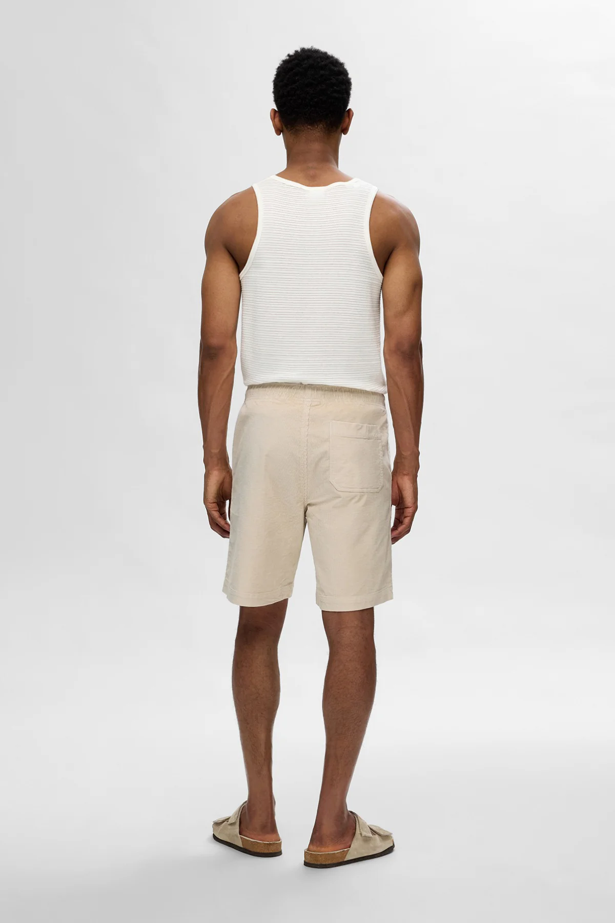 SLHREGULAR-JACE - Fløjlsshorts med lommer og bindebå - Image 4
