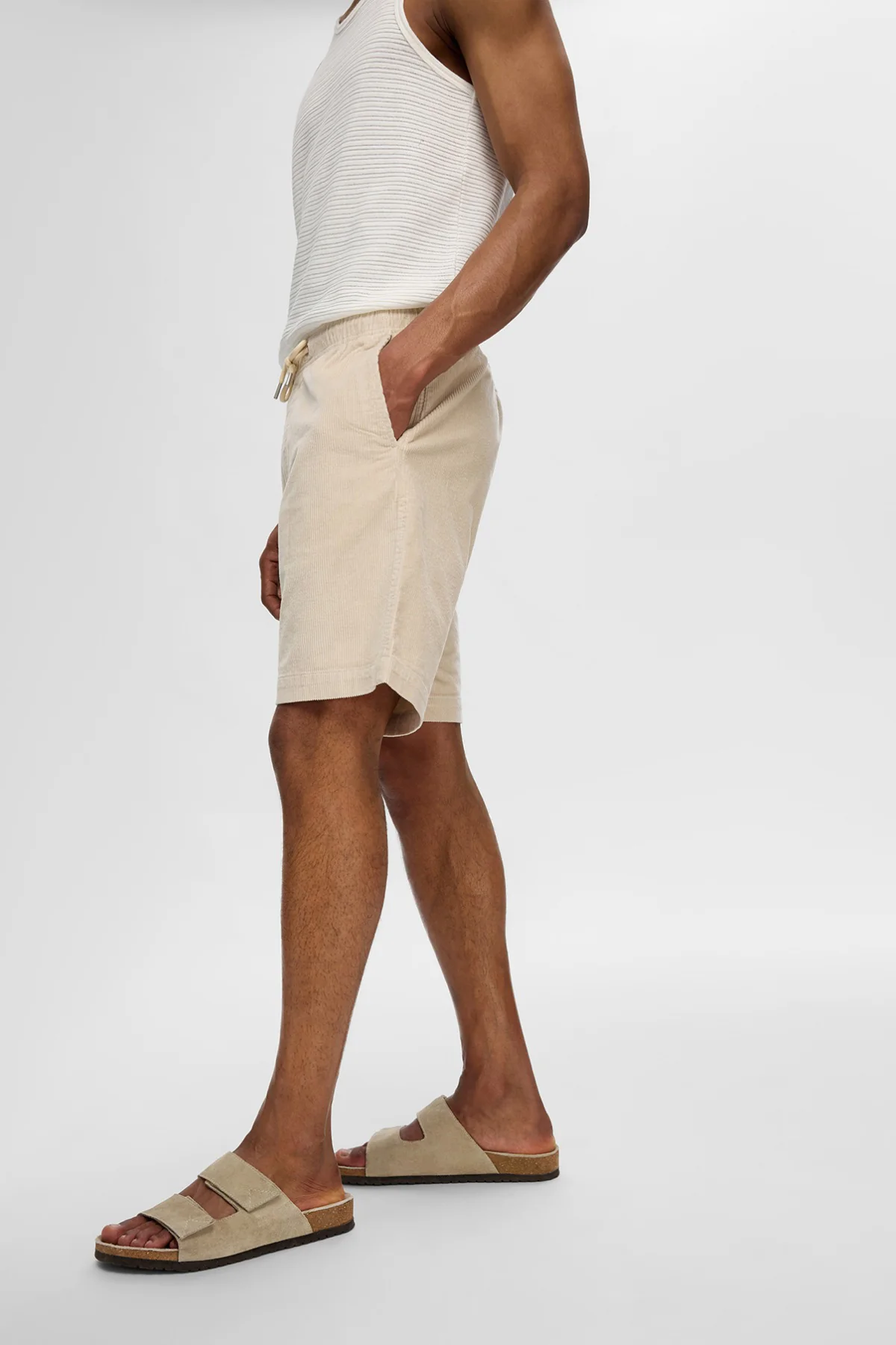 SLHREGULAR-JACE - Fløjlsshorts med lommer og bindebå - Image 6