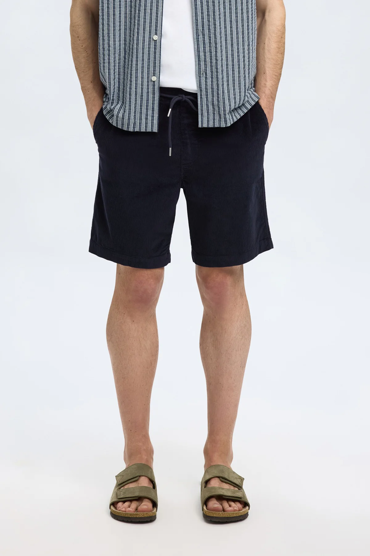 SLHREGULAR-JACE - Fløjlsshorts med lommer og bindebå - Image 7