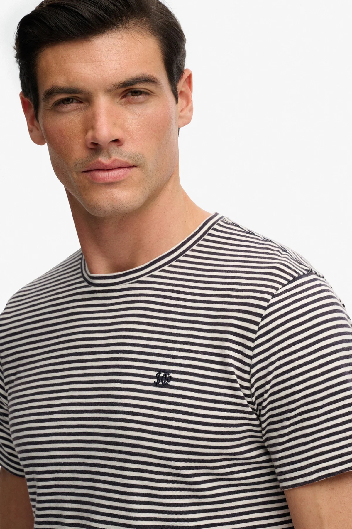 Klassisk basis t-shirt med striber - Image 5