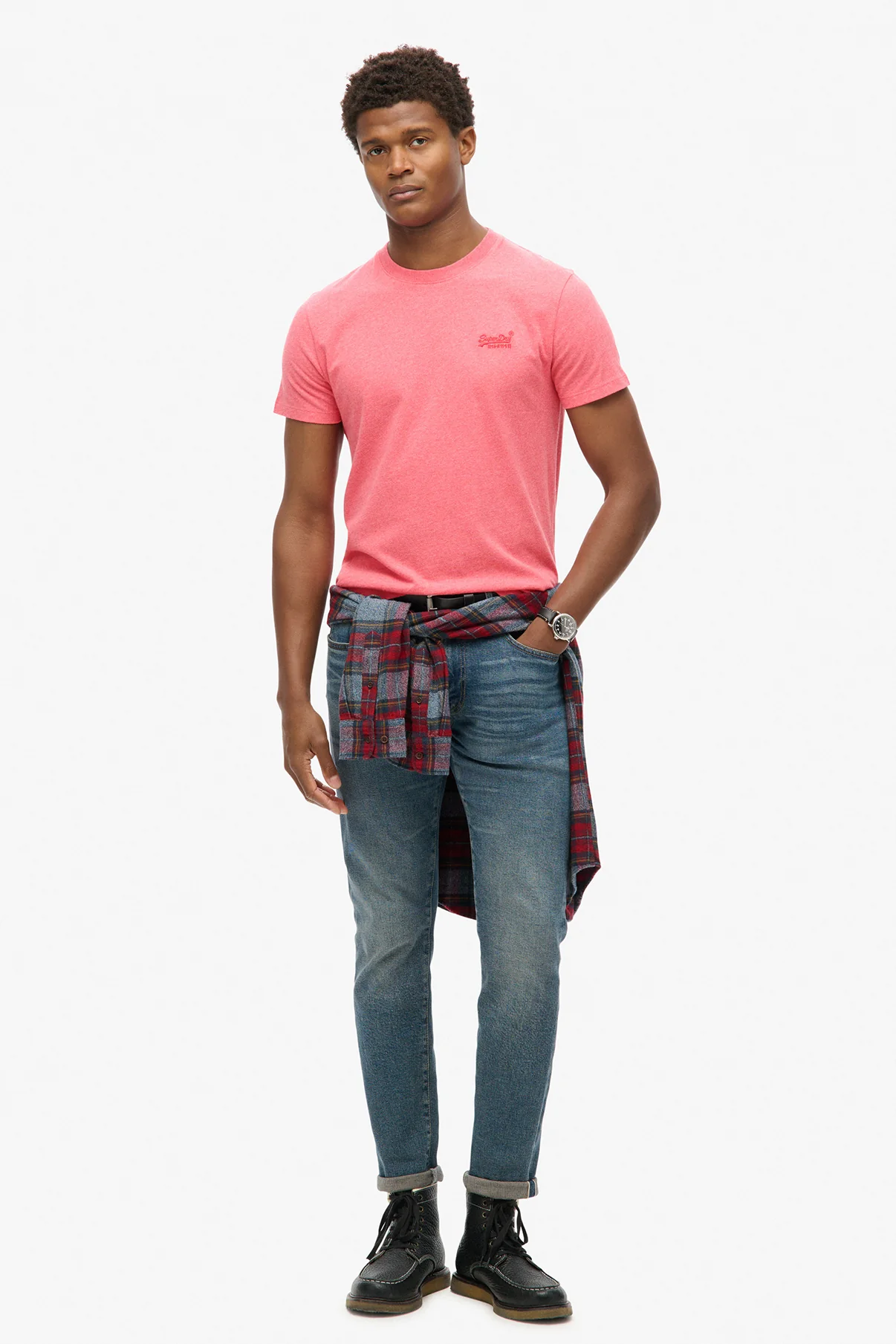 Kortærmet T-shirt med rund hals og broderet logo - Image 13