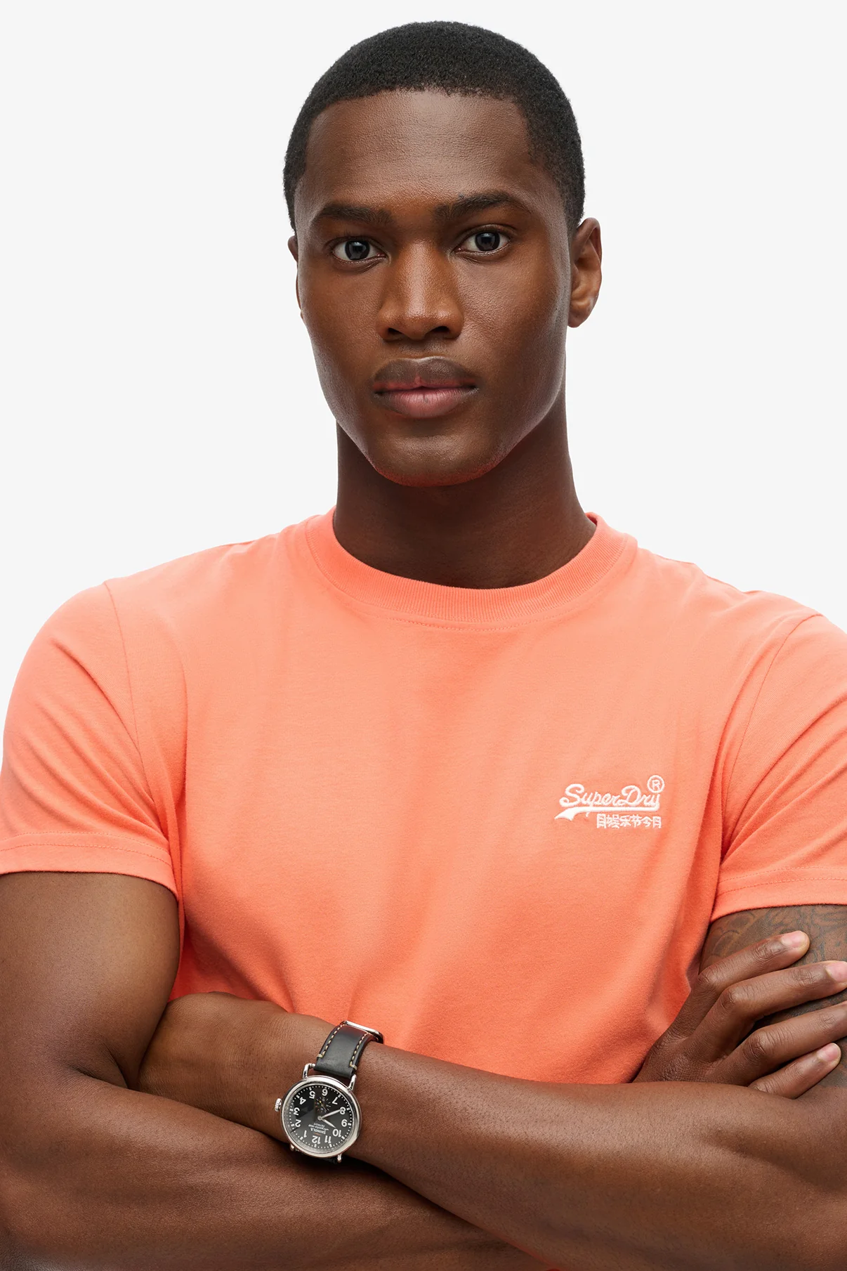 Kortærmet T-shirt med rund hals og broderet logo - Image 22