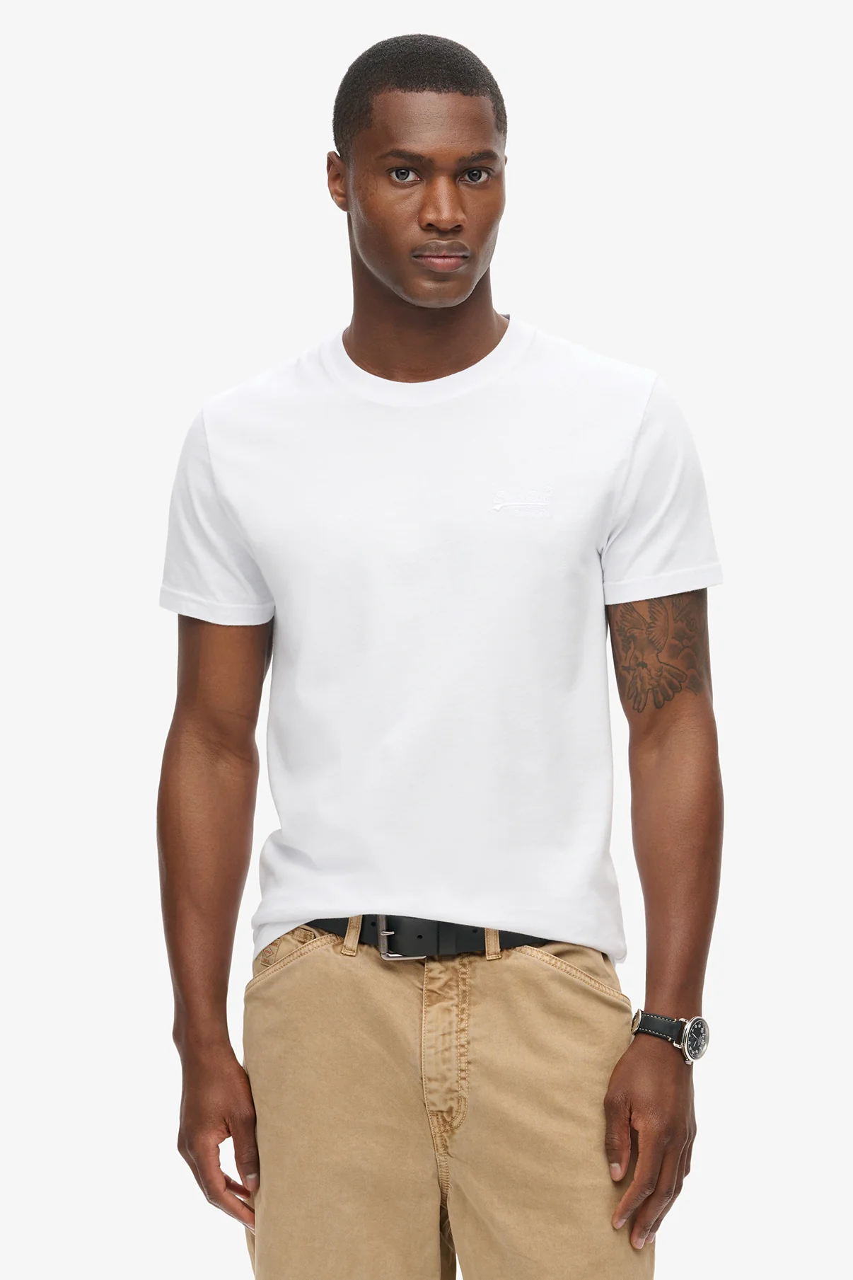 Kortærmet T-shirt med rund hals og broderet logo - Image 26