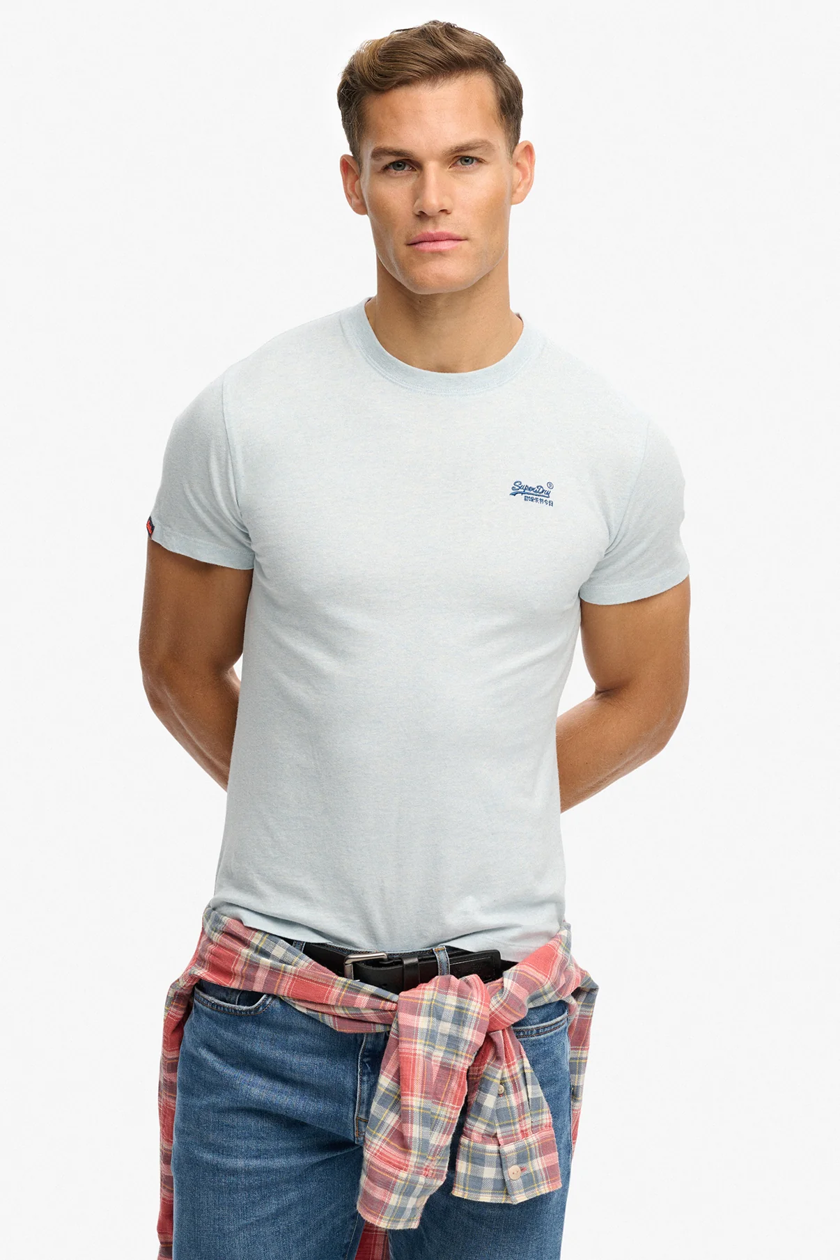 Kortærmet T-shirt med rund hals og broderet logo - Image 49