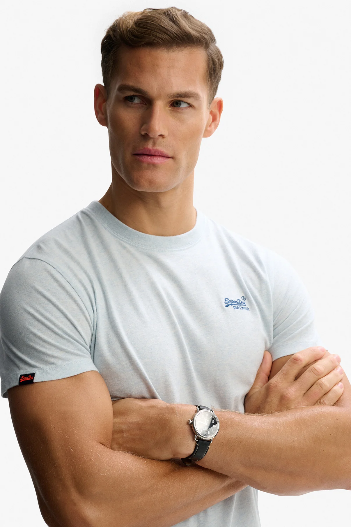 Kortærmet T-shirt med rund hals og broderet logo - Image 53