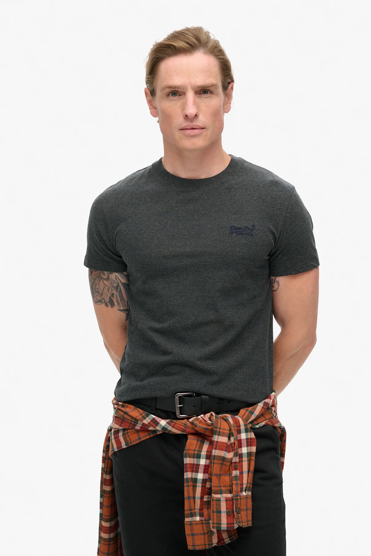 Kortærmet T-shirt med rund hals og broderet logo - Image 8