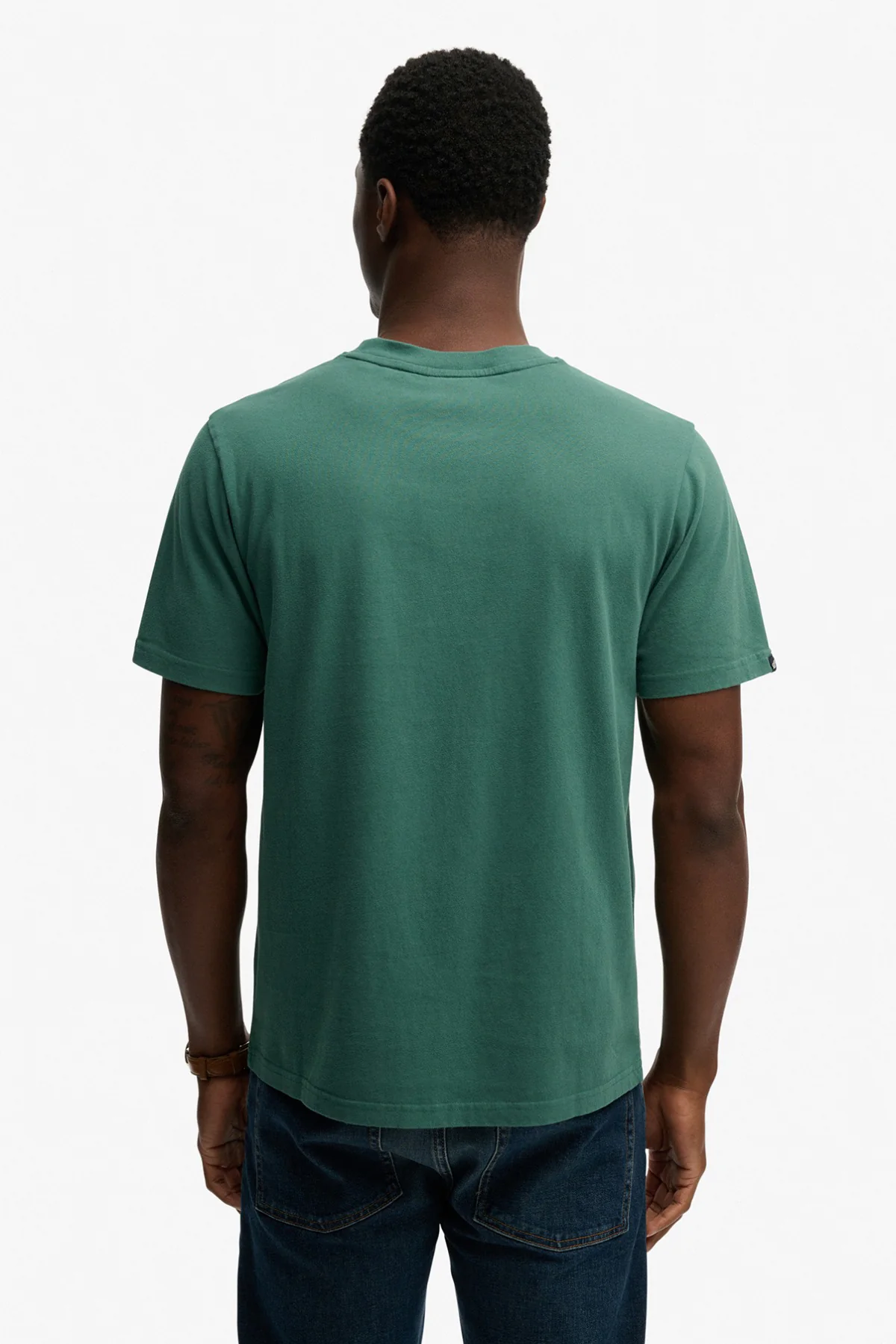 Kortærmet T-shirt med striber og logo - Image 8