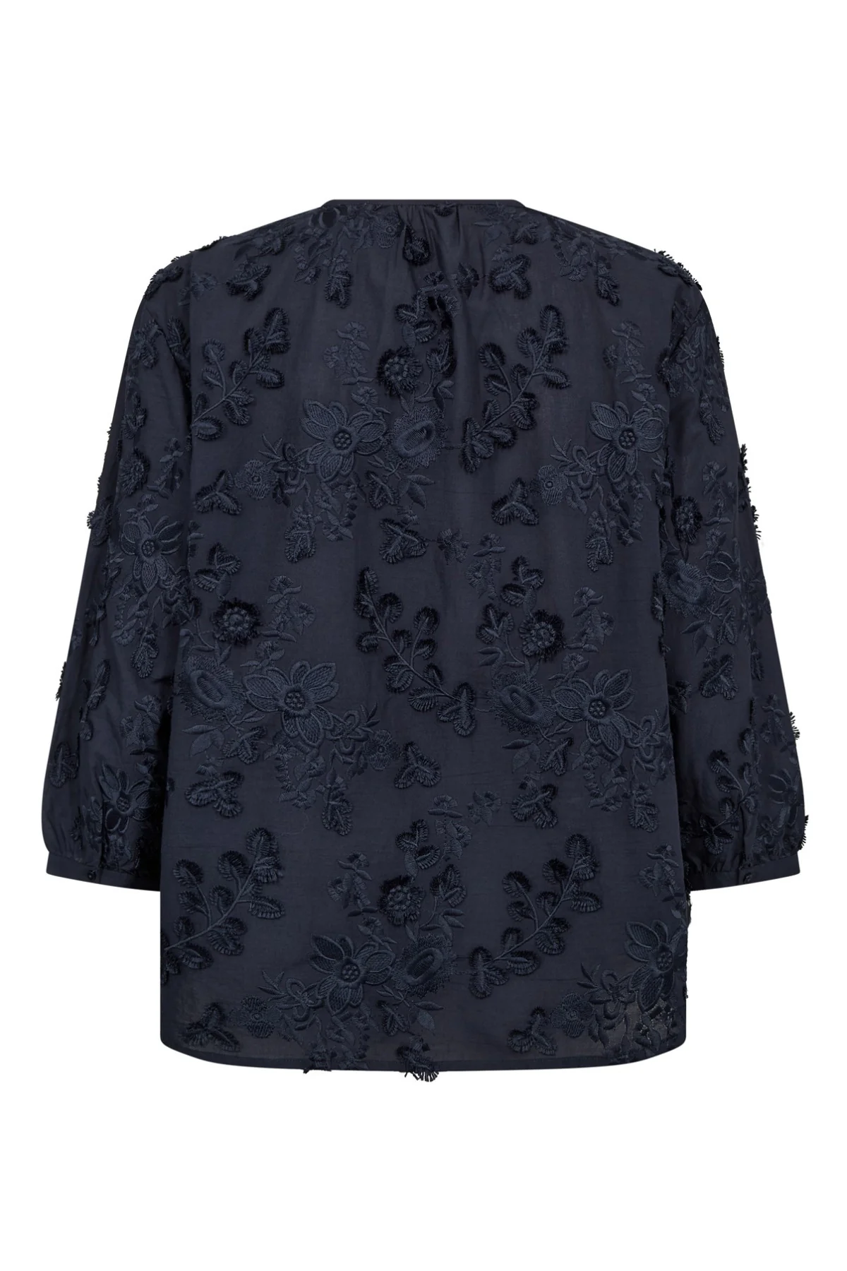 Via - Bluse med broderi og trekvartærmer - Image 7