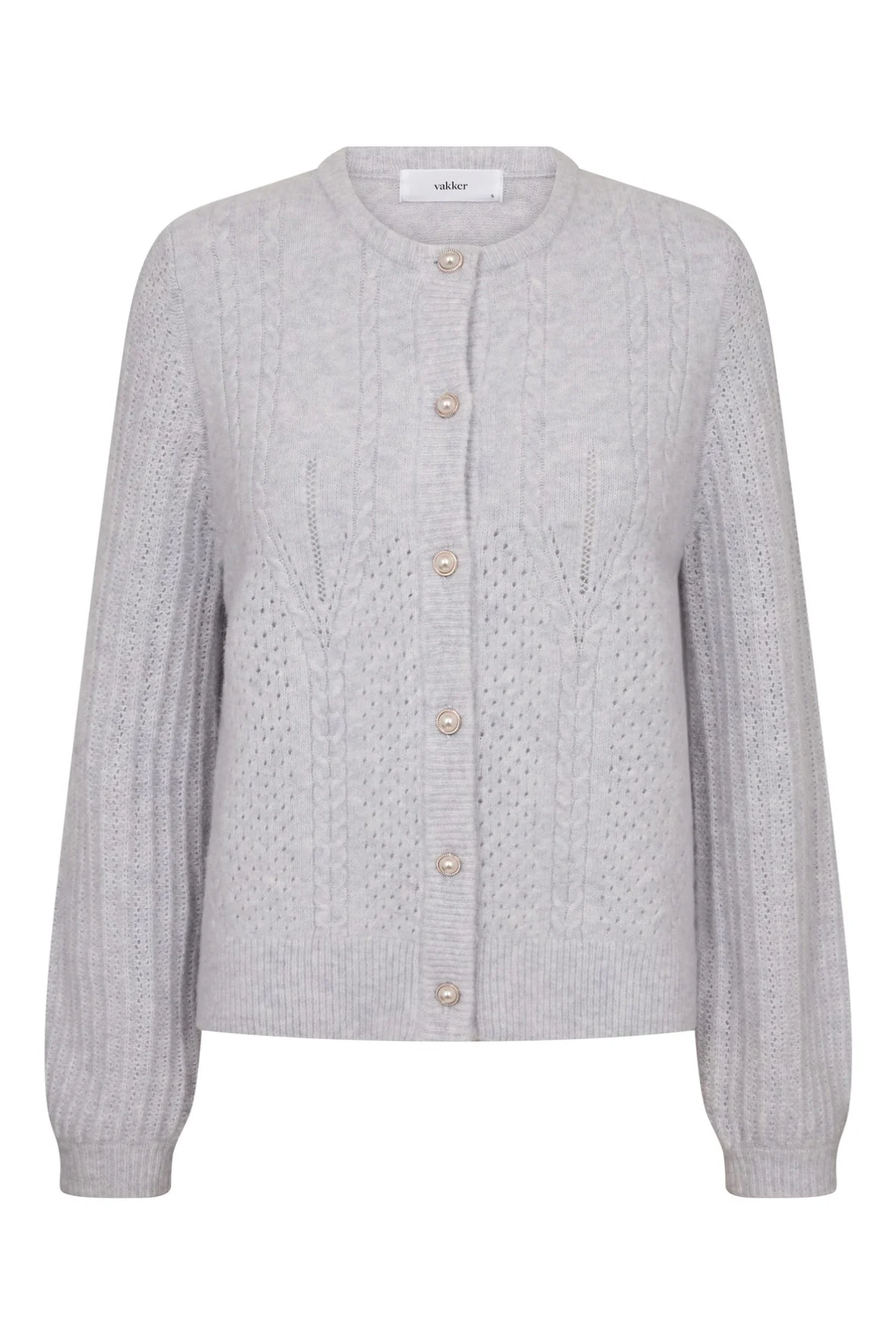 Fina - Strikket cardigan med struktur og knapper - Image 4