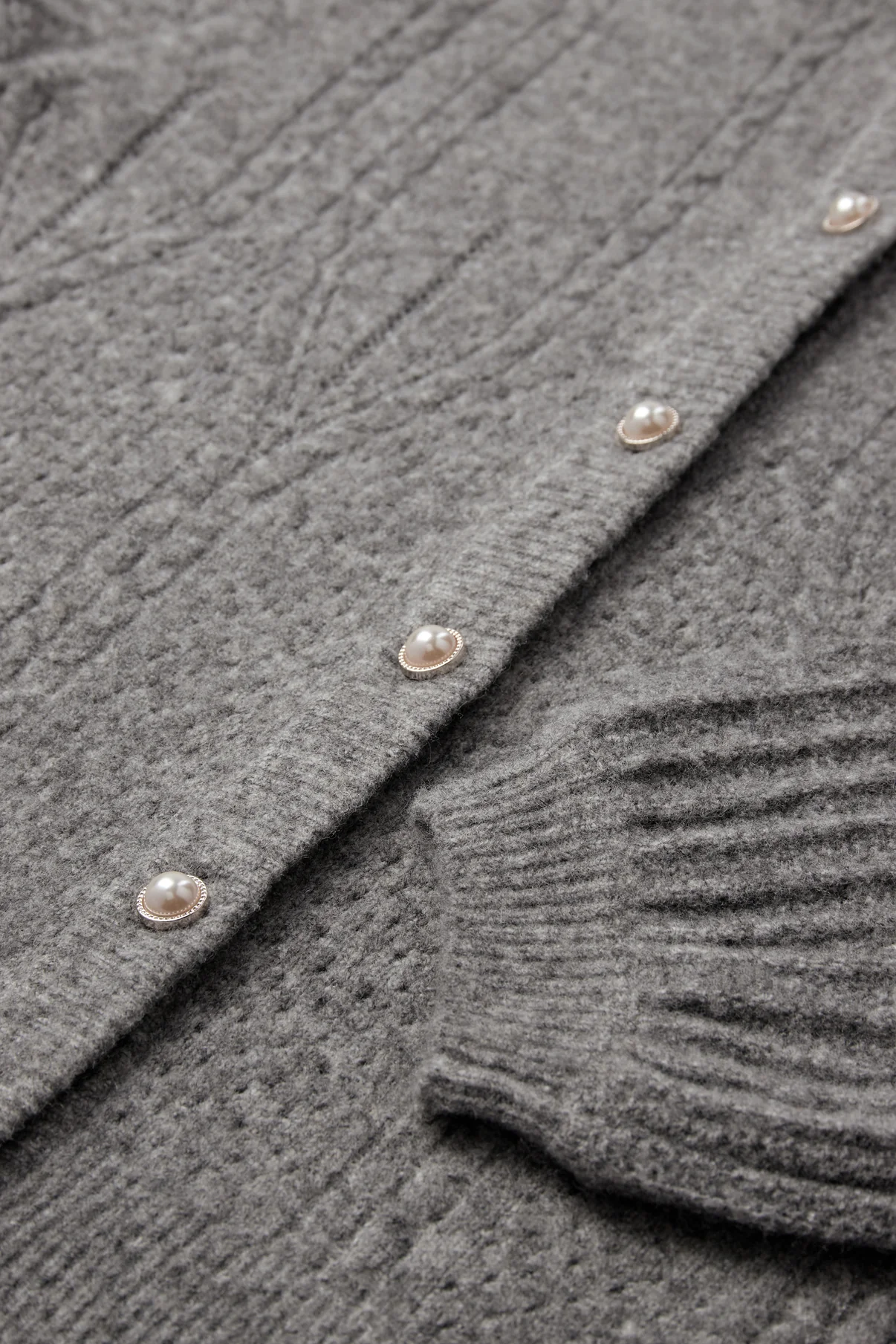 Fina - Strikket cardigan med struktur og knapper - Image 9