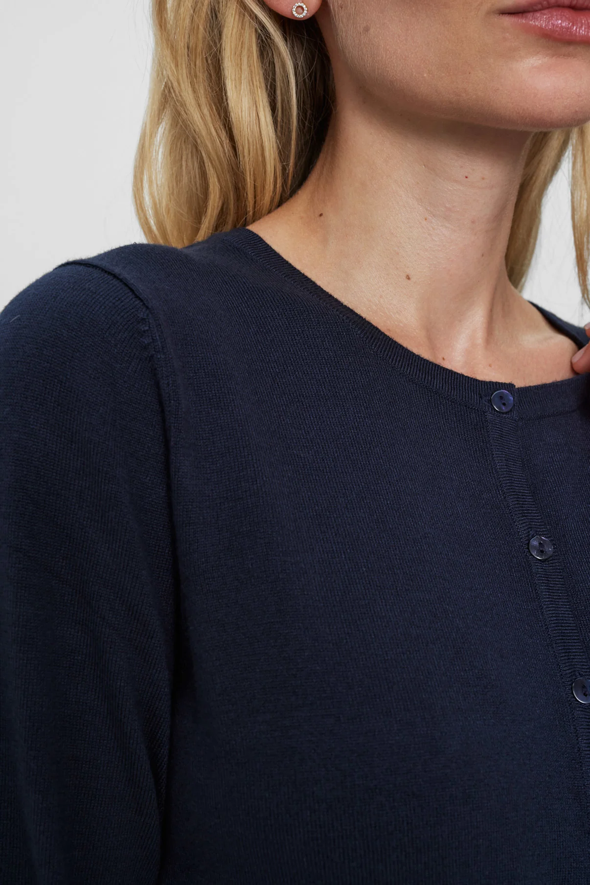 Leda - Basic cardigan med knapper - Image 4