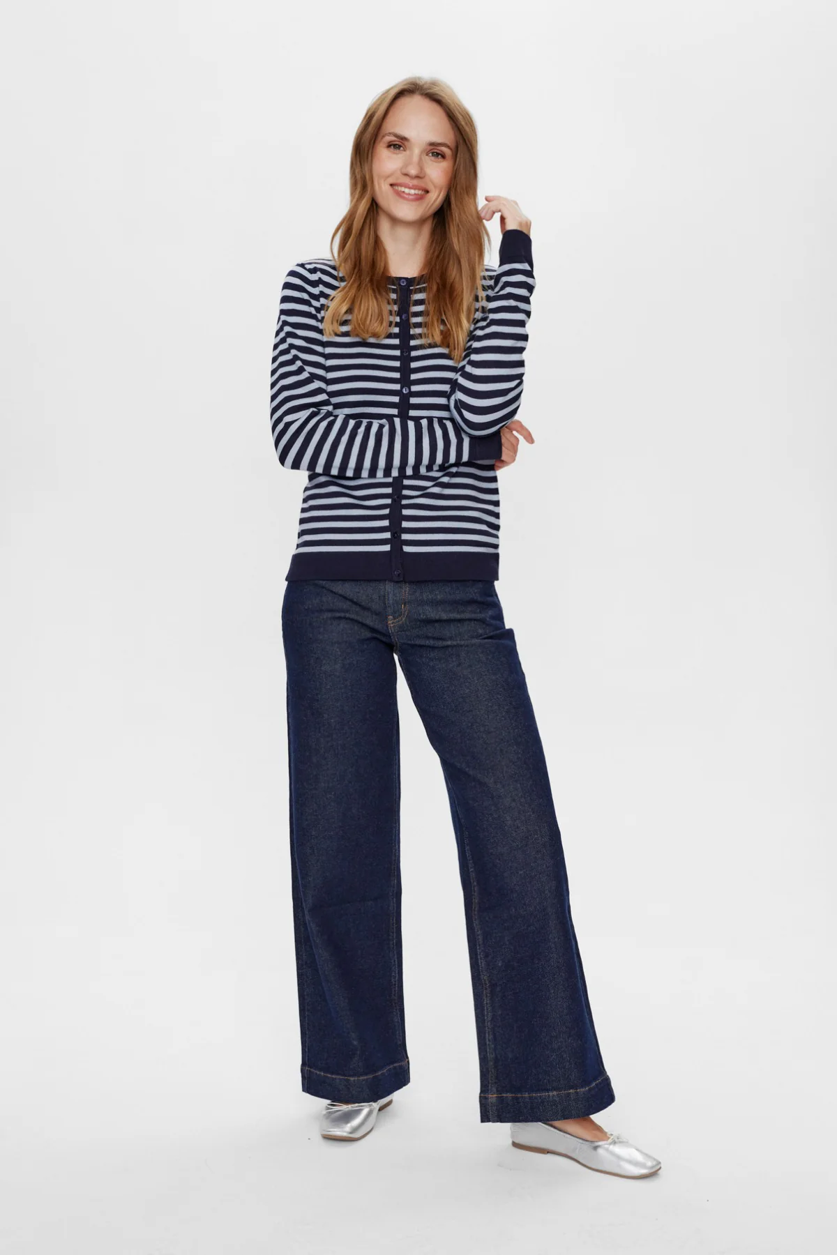 Leda 9902 - Langærmet cardigan med knapper - Image 2