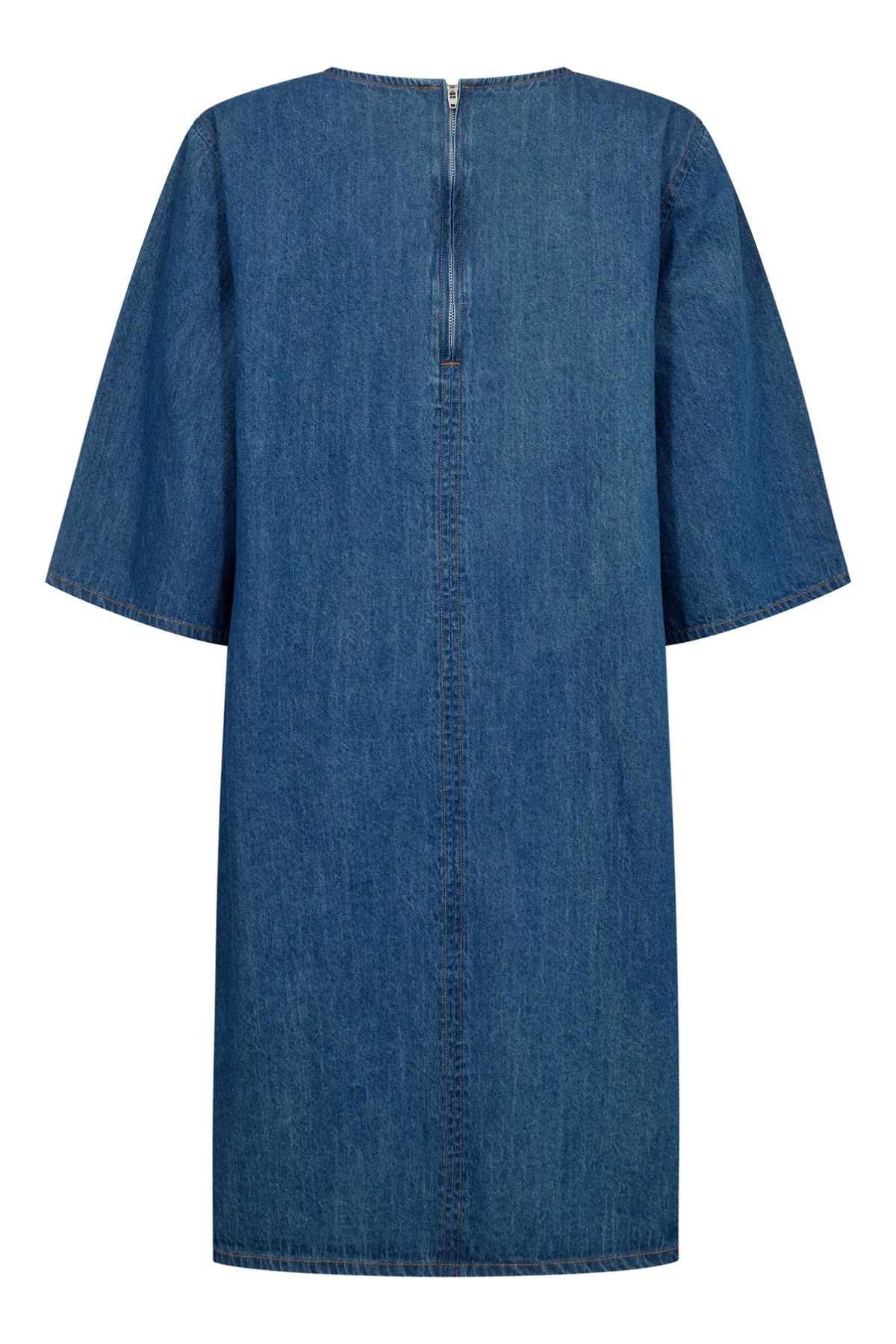 Adda - Denim kjole med trekvartærmer og lommer - Image 5