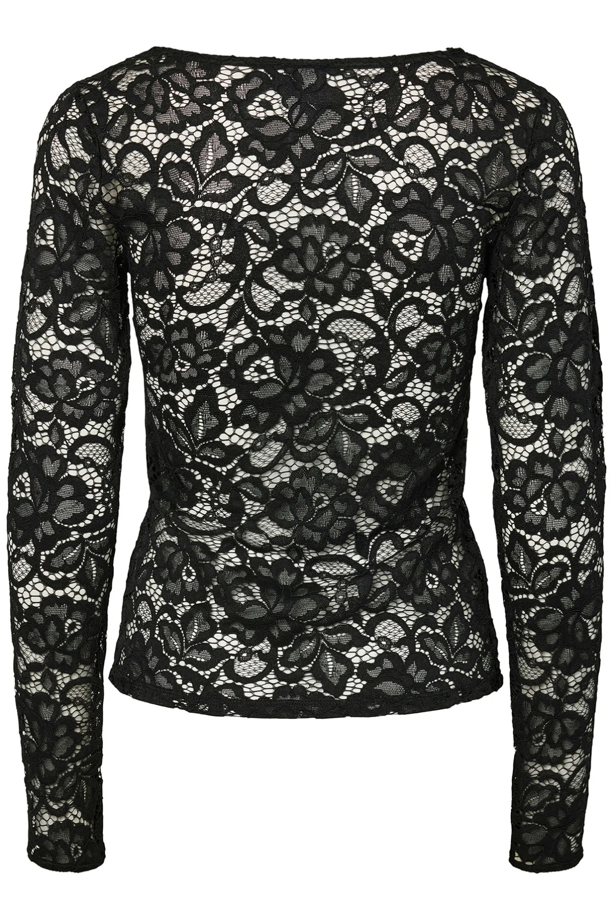 YAS YASLACEY LS V-NECK LACE TOP S. NOOS - Image 3